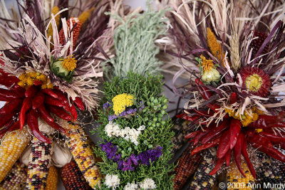 Corn decorations & sage stick