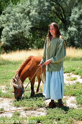 Toceya with mininature pony