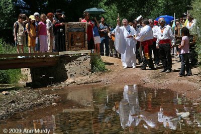 Blessing the acequia