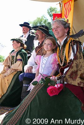 Little girl visiting Queen Isabella