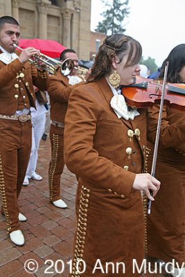 Mariachis in procession