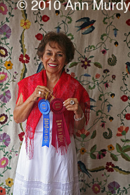 Julia Gomez with her ribbons