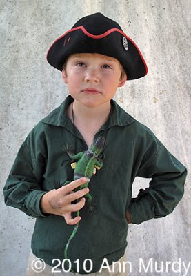 Don Diego with his lizard