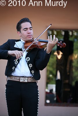 Playing violin