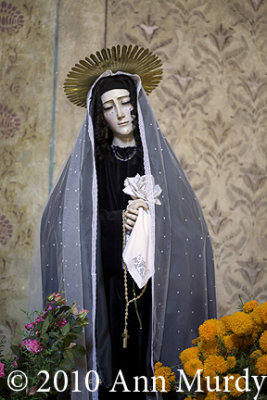 Virgin with marigolds