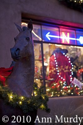 Christmas Window with Pony