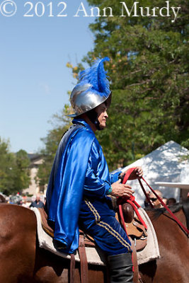 Cuadrilla member on horseback