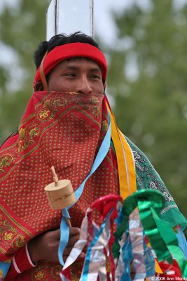 Raramuri dancer with rattle