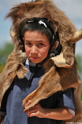 Boy from Alcalde dressed as bull