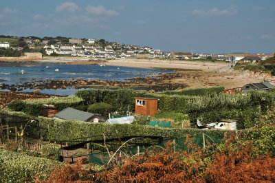 view Hugh Town from Penninis