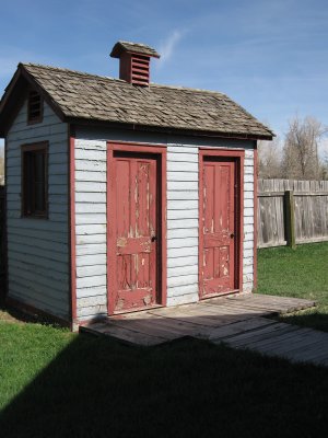 Outhouse behind the Officer's Quarters