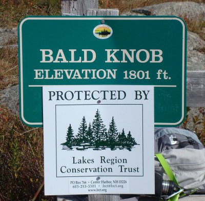 Bald Knob Sign at Summit