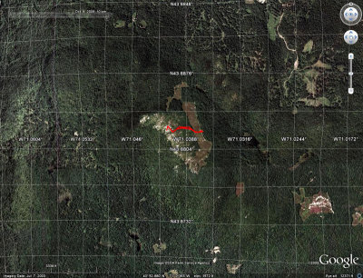 GPS Track on Google Earth Satellite Photo