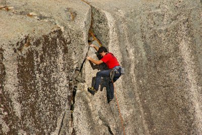 Climber Near Top