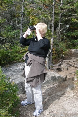Eleanor Looking For Bears on Cannon Mountain