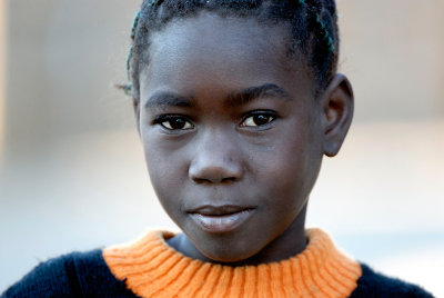 Girl in Ogavanga delta Botswana