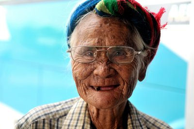 Vietnam lady with one tooth