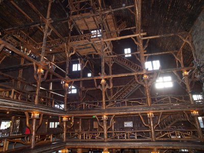 Inside Old Faithful Lodge