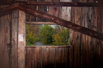 Inside a Vermont Covered Bridge