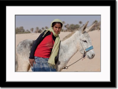 Bedouin Girl and Her Donkey