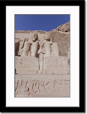 Statue of Ramses II and Nefertari from Low Perspective
