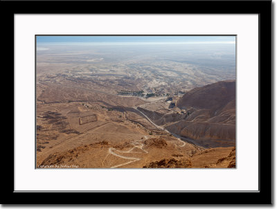 Masada Looking Down to the Valley and Dead Sea