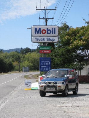 Read the sign ... one Kiwi's view of gas prices ...