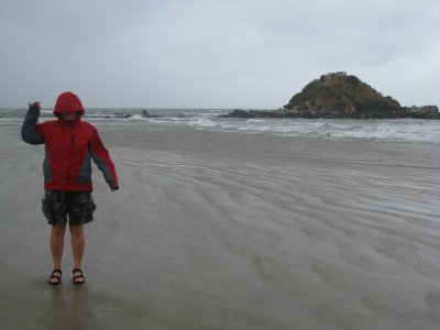 Monkey Island in the background; the tide was too high to walk out to it