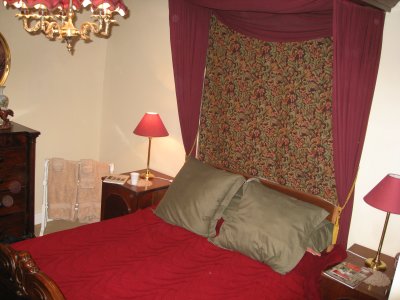No rooms in Dunedin, so we drove north to Omaru and stayed the night in a 19c mansion-here's our room!