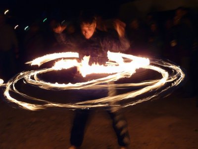 Flaming Hoops 1