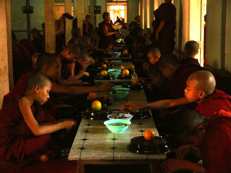 Novices at lunch Maha Ganayon 2.jpg