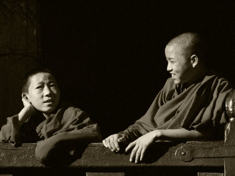Two monks chatting