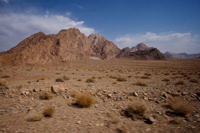 Driving through Dashte-e Lut desert