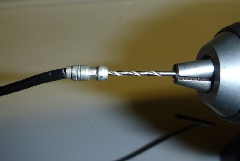 Drill crimp connectors to remove