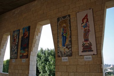 Mosaics from different countries of Madonna and Child