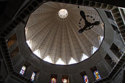 The interior dome of the Church of the Annunciation