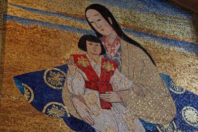 Japanese mosaic of Madonna and Child