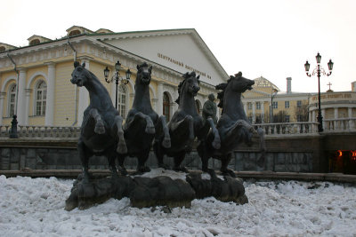 Sculptures in front of the Manege