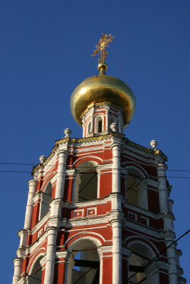 The tower of the Church of the Intercession of the Holy Virgin