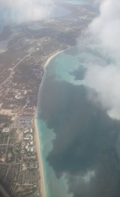View along Grace Bay and the bight-from the air