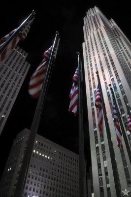 Flags at Rockefeller Center