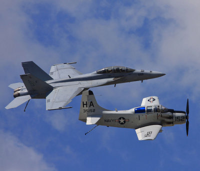 F18 and Skyraider