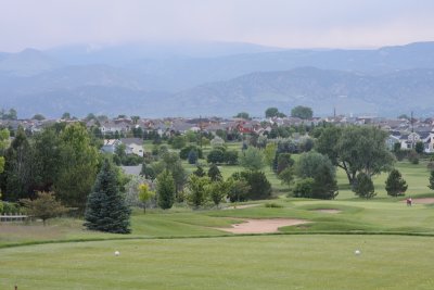 View on  Indian Peaks Developement  (where we live) from the golf course