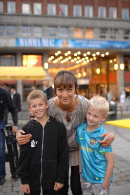 Andre & Daniel with Ingerid Stenvold in Oslo.