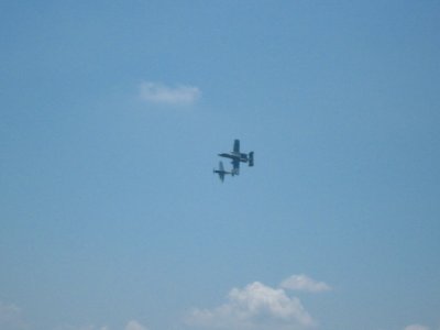 Heritage flyby-P51 and A10