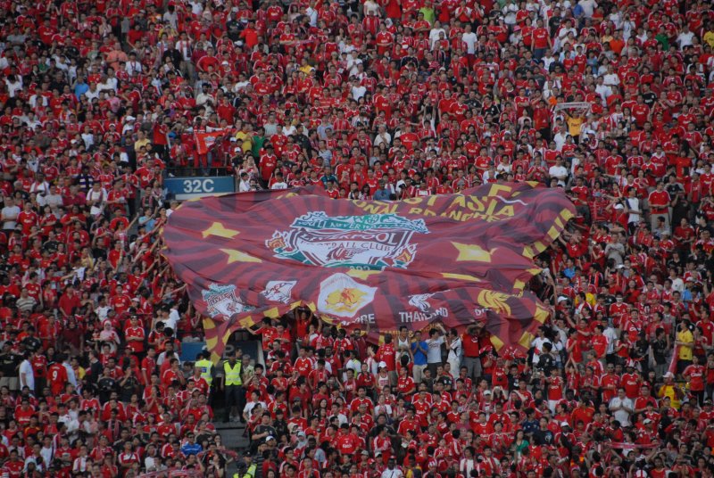 A sea of red