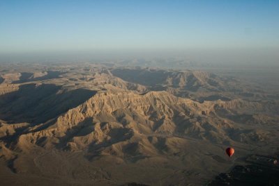 Hot air ballooning over the valley of the Kings