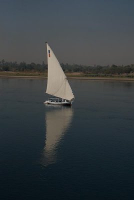 Felucca sailing boat on the Nile River