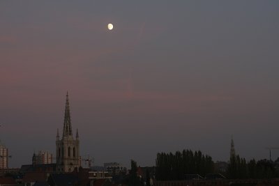 The moon and the church