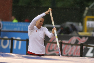 Athletes warming up